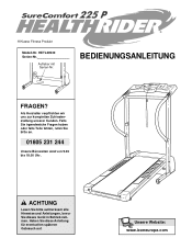 HealthRider Softstrider 225p Treadmill German Manual