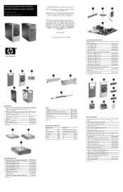 HP d240 Illustrated Parts Map for d240/d248 Microtower