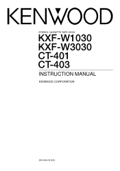 Kenwood CT-403 User Manual