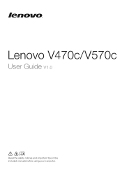 Lenovo V570c Laptop Lenovo V470c&V570c User Guide V1.0