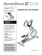 NordicTrack C 5.5 Elliptical French Manual
