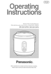 Panasonic SRSH15PW SRSH15PS User Guide
