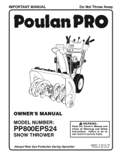 Poulan PP800EPS24 User Manual