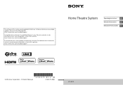 Sony HT-XT2 Operating Instructions
