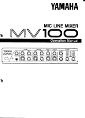 Yamaha MV100 Owner's Manual (image)