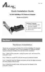 Airlink AG32PCI Quick Installation Guide