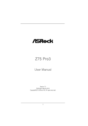 ASRock Z75 Pro3 User Manual