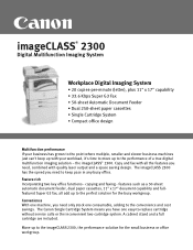 Canon imageCLASS 2300 iC2300_spec.pdf