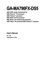 Gigabyte GA-MA790FX-DS5 Manual