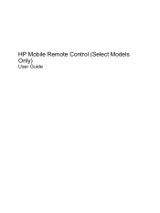 HP Tx2622nr HP Mobile Remote Control (Select Models Only) - Windows Vista