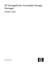 HP ML110 HP StorageWorks Automated Storage Manager Release Notes (5697-0194, January 2010)