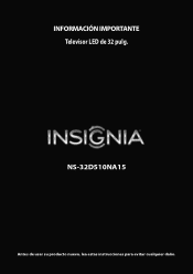 Insignia NS-32D510NA15 User Manual (Spanish)