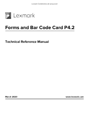 Lexmark MX622 Forms and Bar Code Card P4.2 Technical Reference