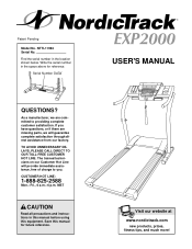 NordicTrack Exp2000 English Manual