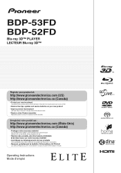Pioneer BDP-53FD Owner's Manual