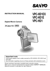 Sanyo VPC HD1 Instruction Manual, VPC-HD1E