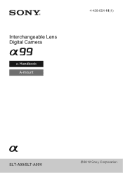 Sony SLT-A99V α Handbook