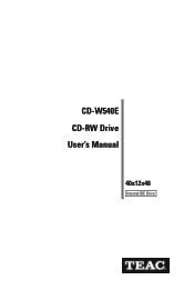 TEAC CD-W540E User Manual