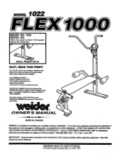 Weider Flex 1000 English Manual
