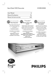 Philips DVDR3350H User manual