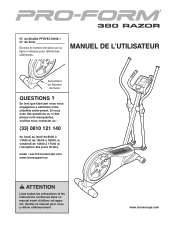 ProForm 380 Razor Elliptical French Manual