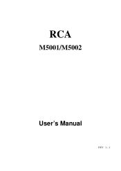 RCA M5001 User Manual - M5002