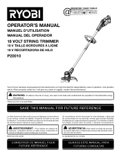 Ryobi P20100 Operation Manual