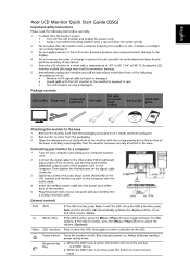 Acer V183HL Quick Start Guide