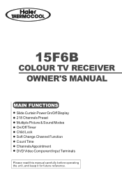 Haier 15F6B User Manual