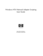 HP BL45p Windows NT4 Network Adapter Scripting User Guide