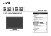 JVC DTV20L1U Operator manual for DT-V24L1/D, DT-V20L1/D (20 pages)