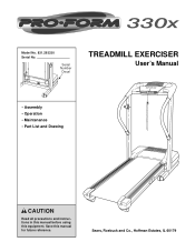 ProForm 330x Treadmill English Manual