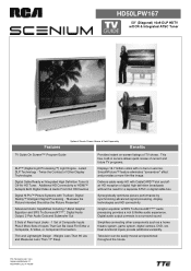 RCA HD50LPW167 Brochure