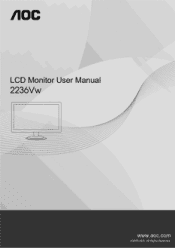 AOC 2236Vw User's Manual 2236Vw