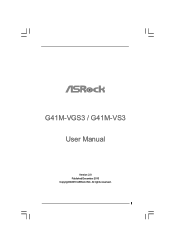 ASRock G41M-VS3 R2.0 User Manual