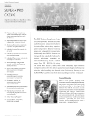 Behringer CX2310 Product Information Document
