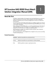 HP StorageWorks 8000 HP Surestore NAS 8000 Direct Attach Solution Integration Manual