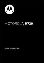 Motorola H730 H730 - Quick Start Guide
