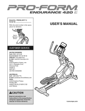 ProForm Endurance 420e Instruction Manual