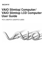 Sony PCV-L600S VAIO User Guide  (primary manual)