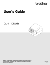 Brother International QL-1110NWB Users Guide
