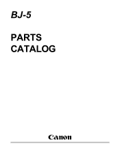 Canon BJ-5 Parts Catalog