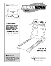 HealthRider R60 Treadmill Canadian English Manual