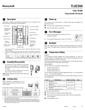 Honeywell TL8230A Owner's Manual