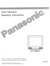 Panasonic CT32G11U CT32G11U User Guide