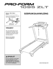 ProForm 1095 Zlt Treadmill Dutch Manual