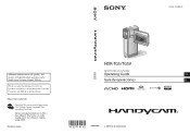 Sony HDR-TG5 Operating Guide