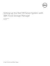 Dell DR4300e IBM Tivoli Storage Manager - Setting Up Tivoli Storage Manager with the DR Series System