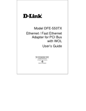 D-Link DFE-550TX Product Manual