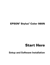 Epson 980N Quick Start